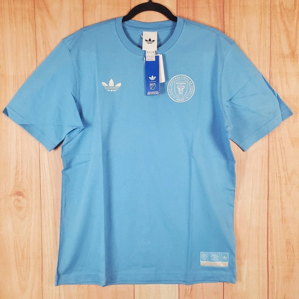 Nike OG Mens T-Shirt Medium Blue Cotton Crew‎ Neck Short Sleeve Inter Miami CF